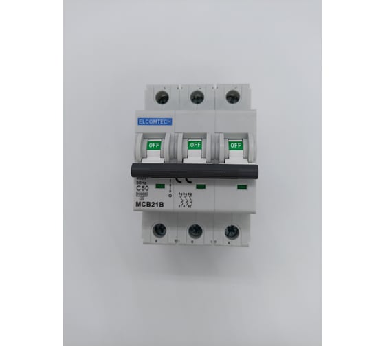 Изображение товара Автоматический выключатель ELCOMTECH MCB21B-10-3C50AC УТ-00026296