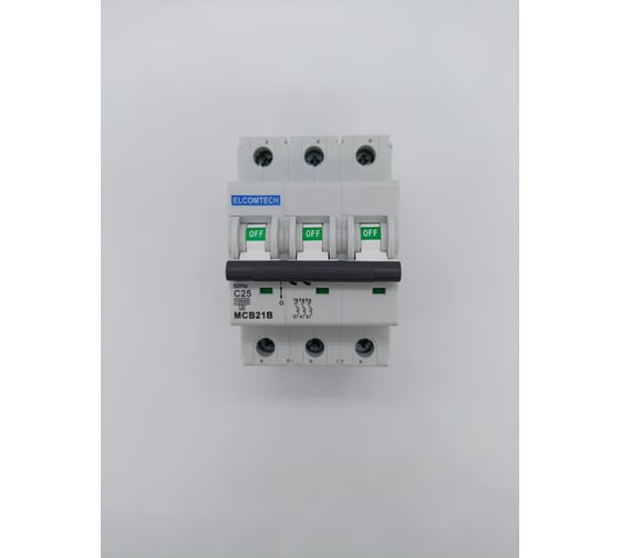 Изображение товара Автоматический выключатель ELCOMTECH MCB21B-10-3C25AC УТ-00026293