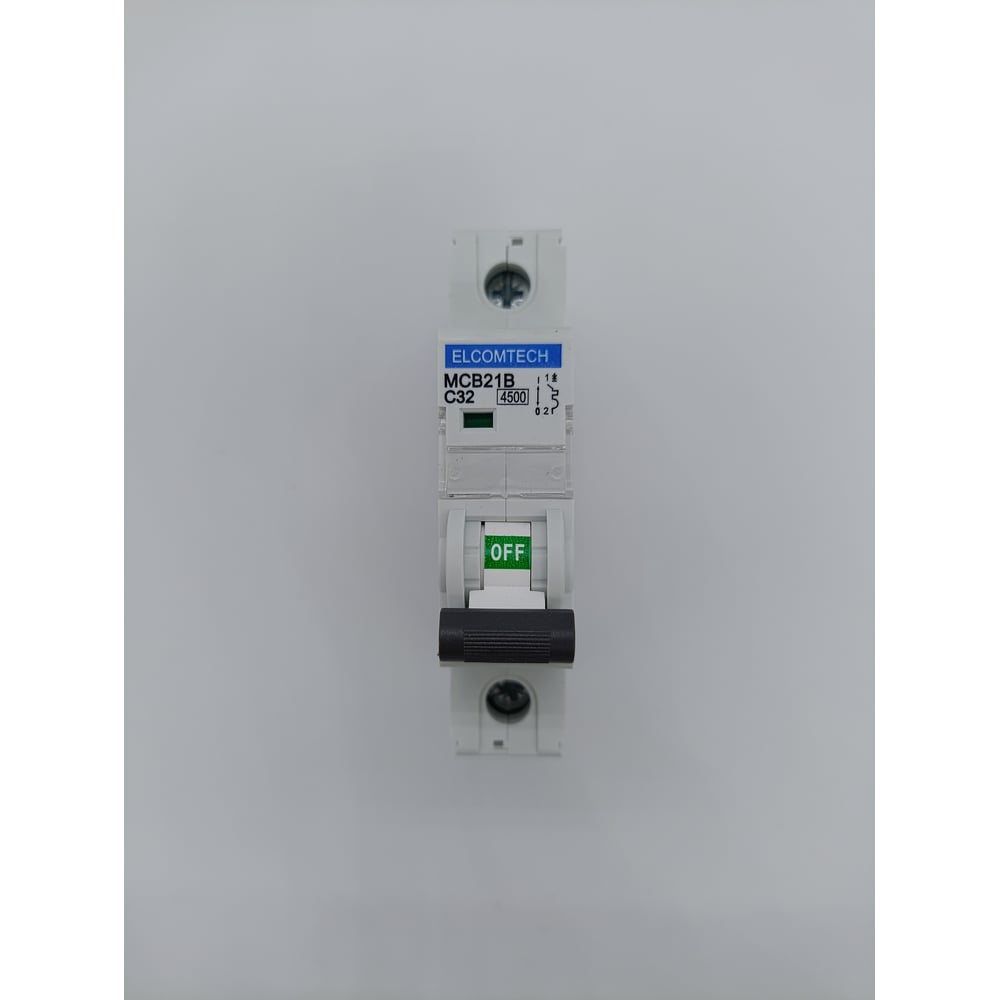 Изображение товара Автоматический выключатель ELCOMTECH MCB21B 32А модульный для DIN-рейки