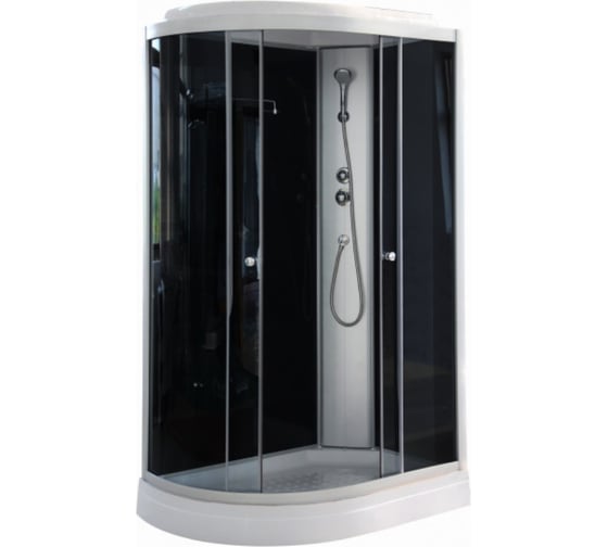 Изображение товара Душевая кабина GROSSBERG 1200х800х2150, низкий поддон 13 см, стекло тонированное TM 312 R
