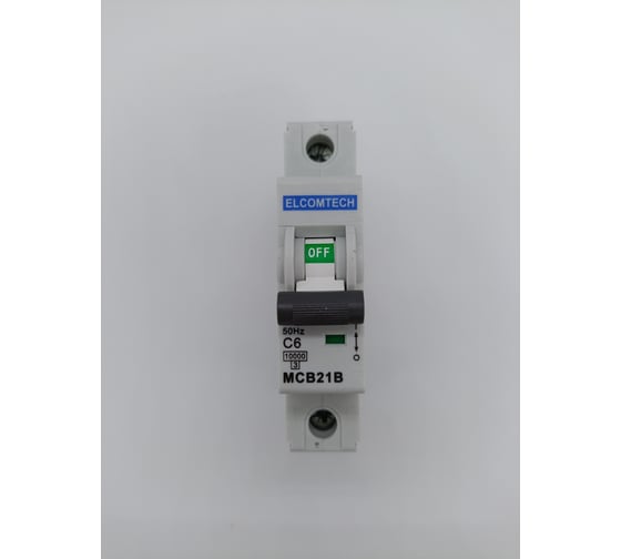 Изображение товара Автоматический выключатель ELCOMTECH MCB21B-10-1C6AC УТ-00026280