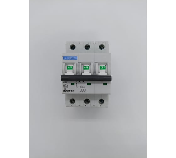 Изображение товара Автоматический выключатель ELCOMTECH MCB21B-10-3C10AC УТ-00026290