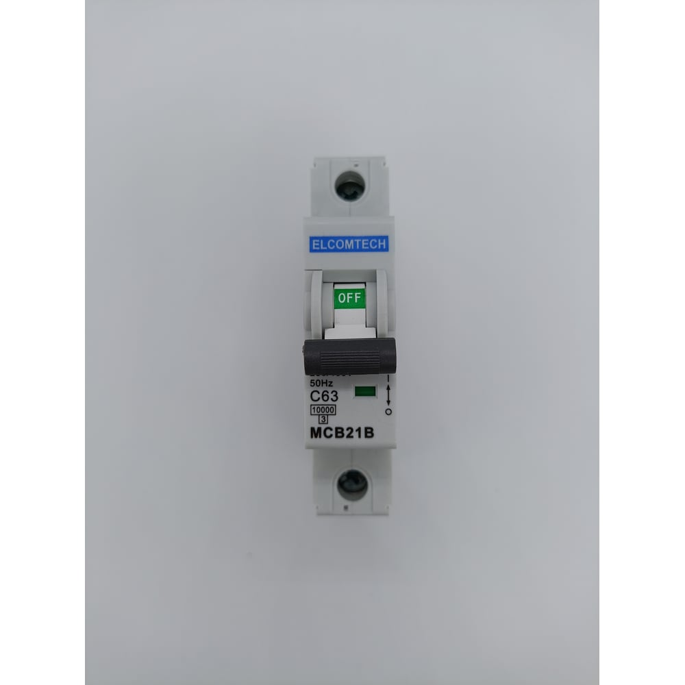Изображение товара Автоматический выключатель ELCOMTECH MCB21B-10-1C63AC 63А 1 полюс