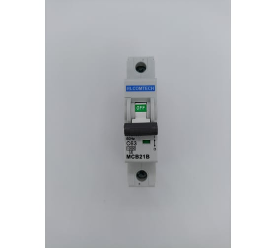 Изображение товара Автоматический выключатель ELCOMTECH MCB21B-10-1C63AC УТ-00026288