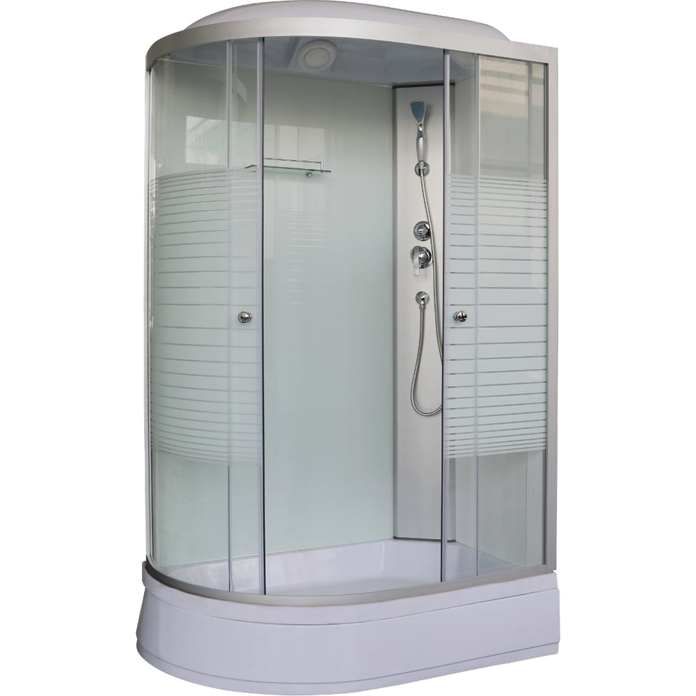 Изображение товара Душевая кабина GROSSBERG 1200х800х2150 с белой полоской PB 125 R