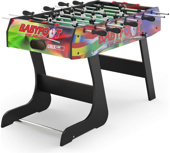 Изображение товара Игровой стол складной UNIXline Футбол - Кикер 122x61 cм Color+BP GTSFU122X61CL
