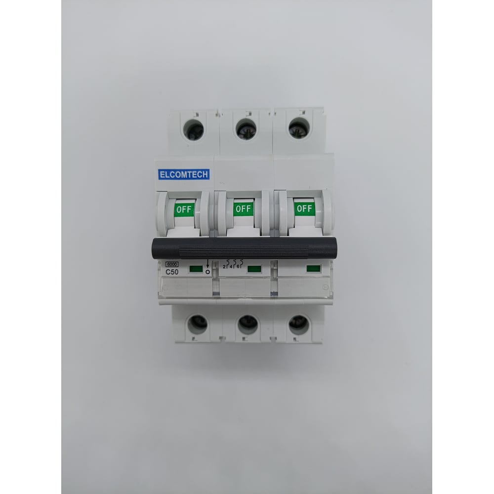 Изображение товара Автоматический выключатель ELCOMTECH MCB21B-6-3C50AC для защиты цепей