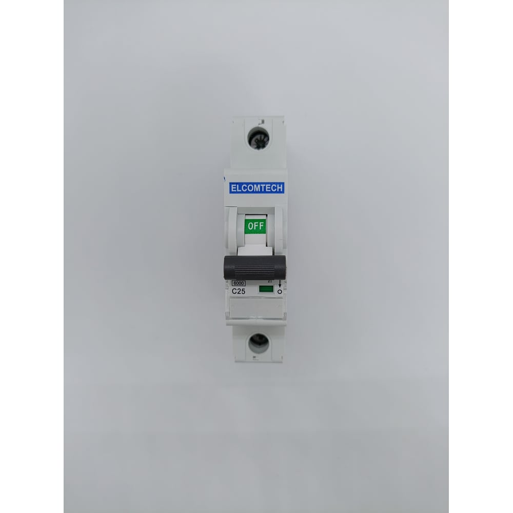 Изображение товара Автоматический выключатель ELCOMTECH MCB21B-6-1C25AC для защиты электросетей