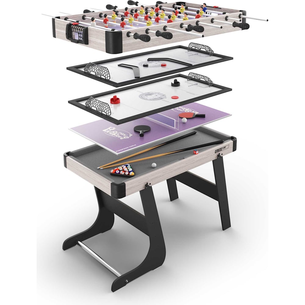 Изображение товара Игровой складной стол UNIXline 5 в 1 108x59 см, трансформер