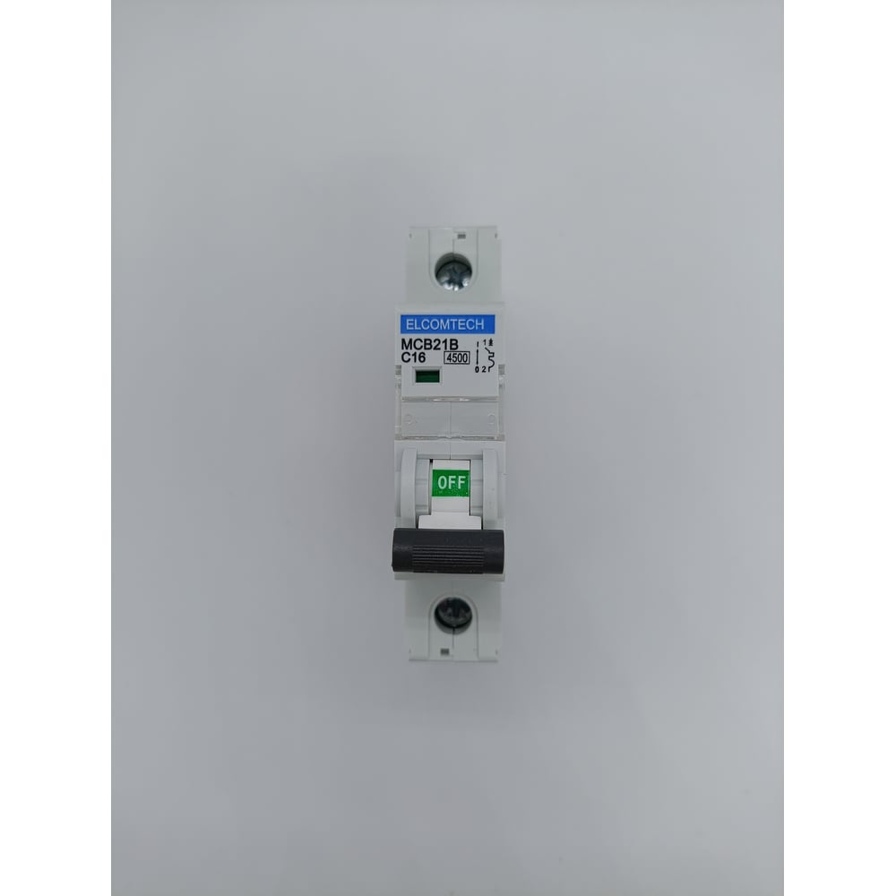 Изображение товара Автоматический выключатель ELCOMTECH MCB21B-4,5-1C16AC защита цепей 16 А IP20