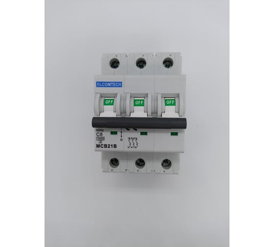 Изображение товара Автоматический выключатель ELCOMTECH MCB21B-10-3C6AC УТ-00026289