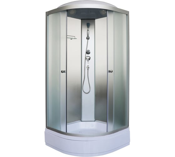 Изображение товара Душевая кабина GROSSBERG 900х900х2150, средний поддон 26 см, стекло матовое PB 91