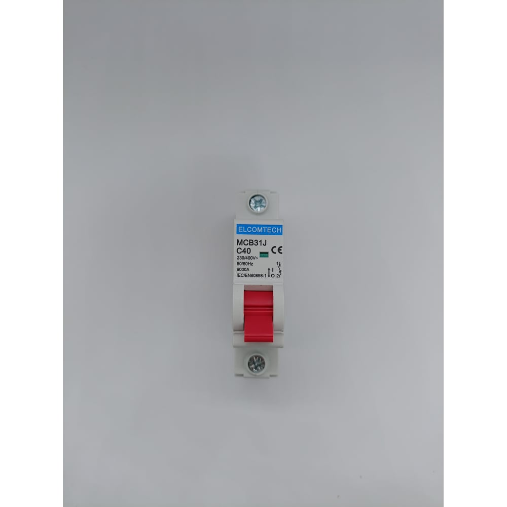 Изображение товара Автоматический выключатель ELCOMTECH MCB31J-6-1C40AC для защиты цепей 40А IP20