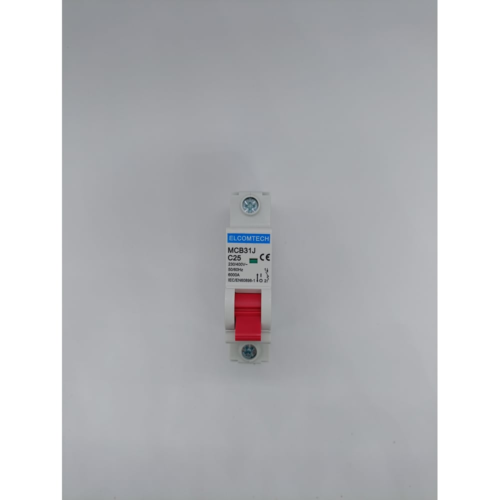 Изображение товара Автоматический выключатель ELCOMTECH MCB31J-6-1C25AC 25А 240В модульный для DIN-рейки