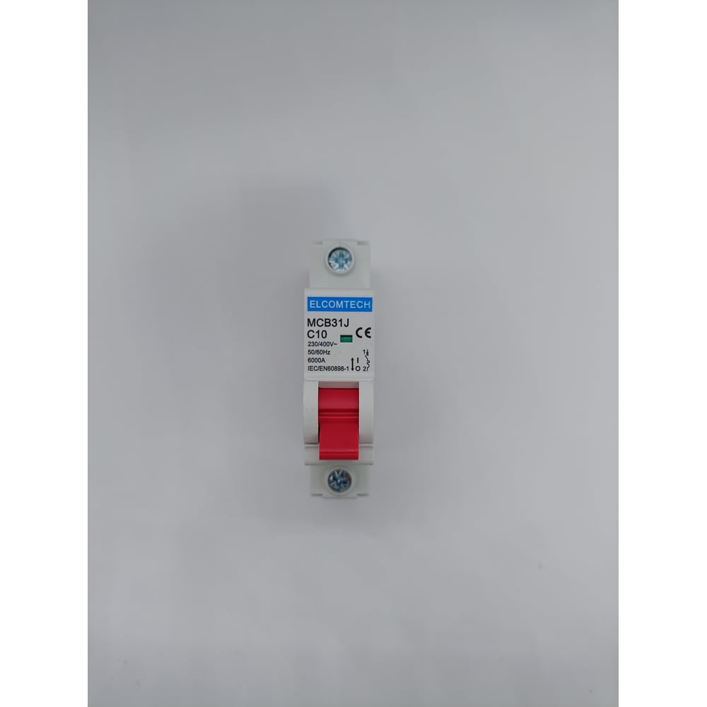 Изображение товара Автоматический выключатель ELCOMTECH MCB31J-6-1C10AC 10A IP20 модульный