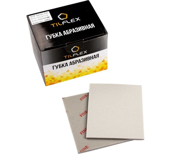Изображение товара Губка односторонняя шлифовальная на плотной вспененной основе, 115x140x5 мм, FINE, 5 шт TILFLEX TL20/5