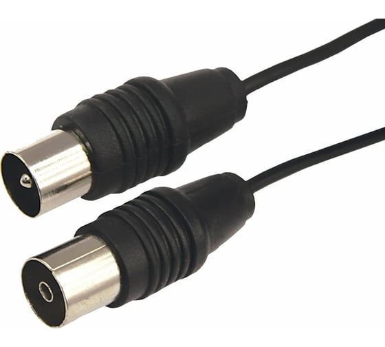 Изображение товара Кабель REXANT ВЧ ТВ гнездо - ТВ штекер, длина 20 метров, чeрный 17-5018