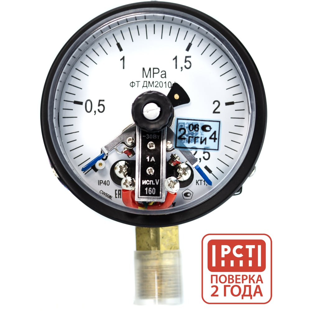 Изображение товара Манометр ПО Физтех АО ДМ2010ф 2.5 МПа IP40 М20х1.5 d100