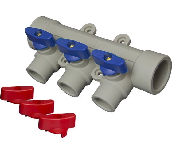 Изображение товара Коллектор TEBO PPR, 25x20, 3 выхода, серый 031091252