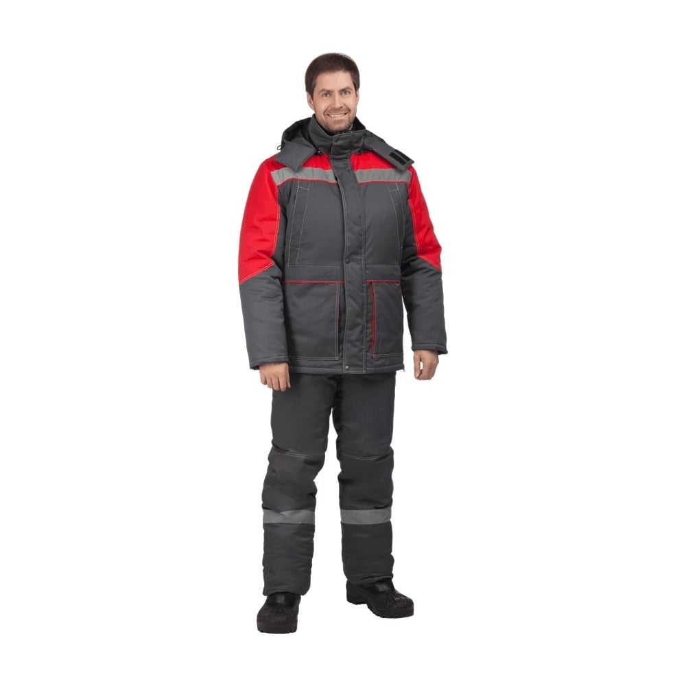 Изображение товара Утепленный мужской костюм ГК Спецобъединение серый-красный