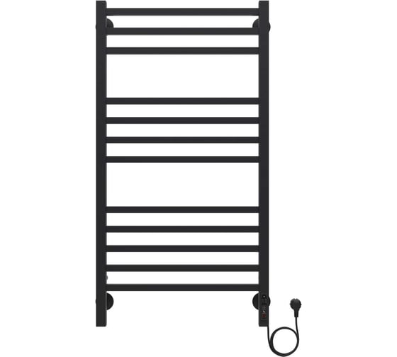 Изображение товара Электрический полотенцесушитель Azario ANCONA 500/1000 черный, R, 12 квадратных перекладин 00088202