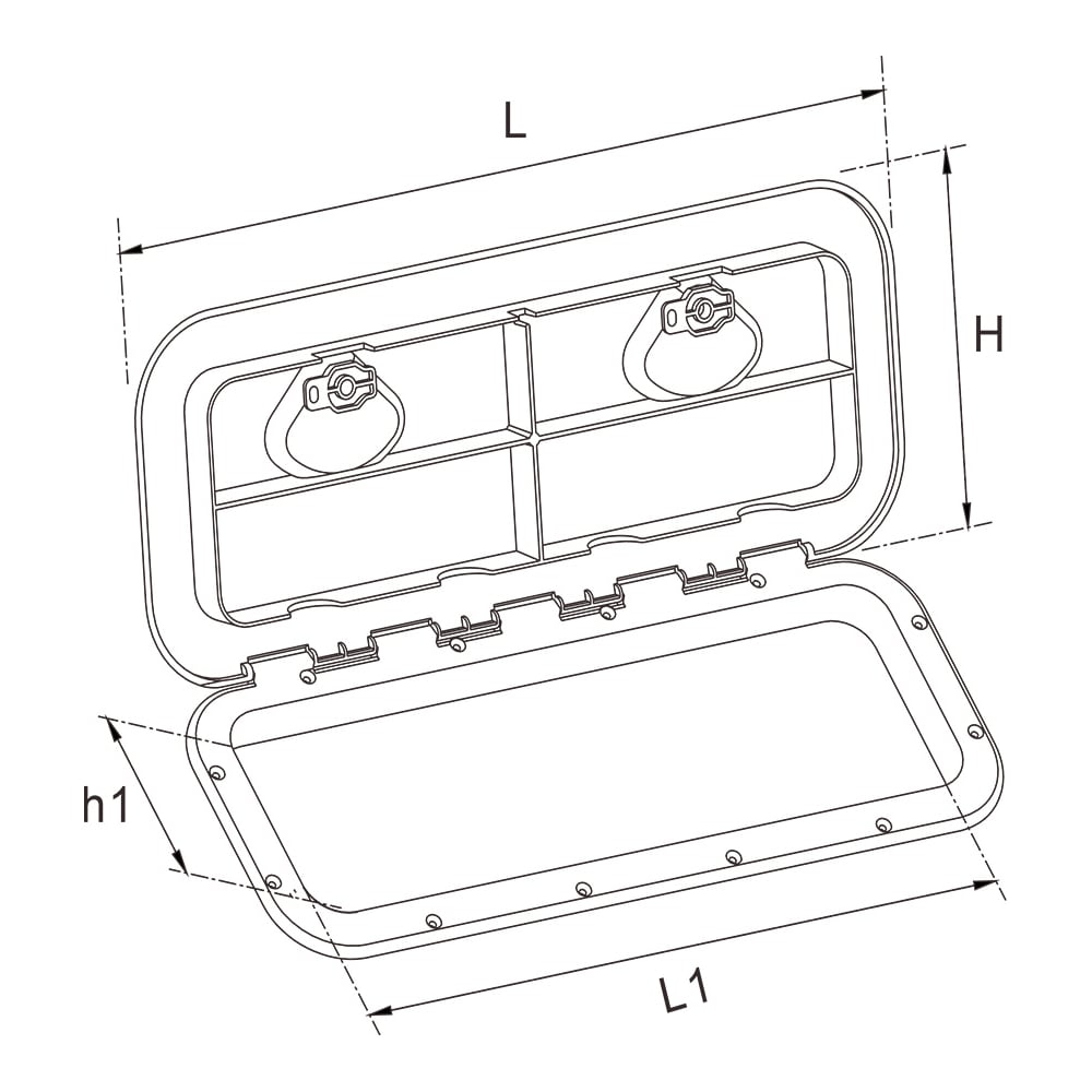 Изображение товара Люк смотровой SeaFlo 168x525 мм SFRE1-243-607-01