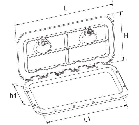 Изображение товара Люк смотровой SeaFlo 168x525 (243x607) мм SFRE1-243-607-01