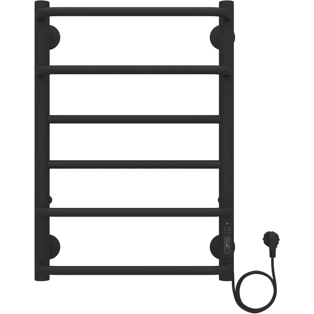 Изображение товара Электрический полотенцесушитель Azario MILAN 400/600 черный 6 перекладин
