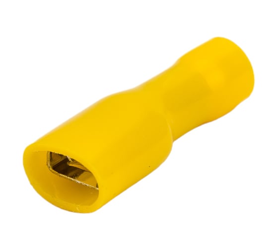 Изображение товара Плоская клемма REXANT, полностью изолированная, гнездо 6.6 мм, 4-6 мм2, 100 шт. 08-0651