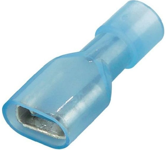 Изображение товара Плоская клемма REXANT изолированная , гнездо 6.6мм в нейлоне, 1.5-2.5мм2 2.5-, синий 100 шт 08-0633