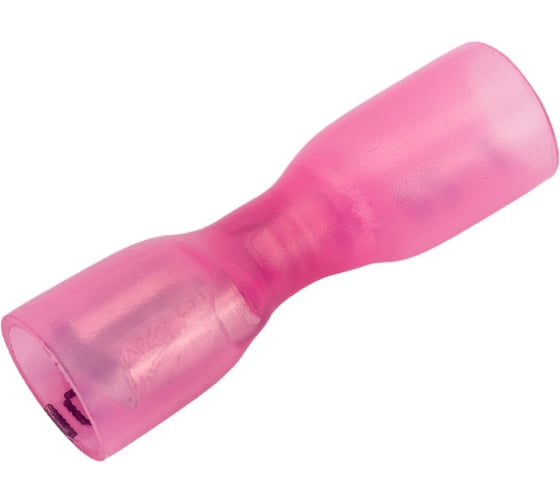 Изображение товара Плоская клемма REXANT изолированная термоусаживаемая гнездо 6.6мм 0.5-1.5мм2 красный 100 шт 08-0614