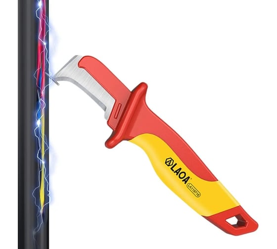 Изображение товара Нож для снятия изоляции LAOA с пяткой изолированный VDE LA119716