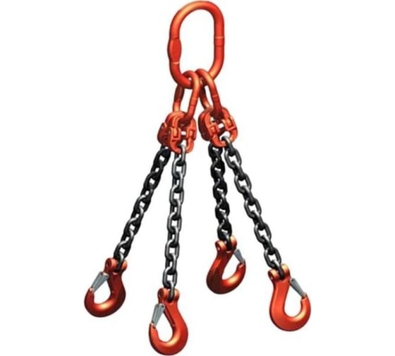 Изображение товара Строп цепной ООО ПКФ Сварком 4СЦ-6,7т 2м с укор. крюками и самозкр. cр20532