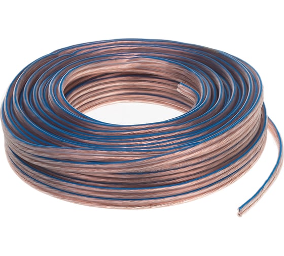 Изображение товара Акустический кабель REXANT 2х1,50 мм2 прозрачный BLUELINE 01-6206-3-20