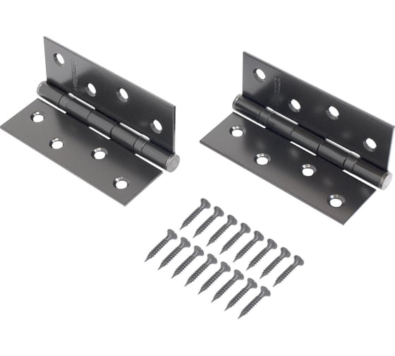 Изображение товара Дверная петля Аллюр 2043 (101x76) 2BB-FHP ВL 2 подш., матовый черный, 2 шт. 15945