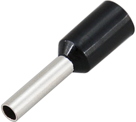 Изображение товара Штыревой втулочный изолированный наконечник REXANT F-8 мм 1.5 мм2 черный 100 шт 08-0814