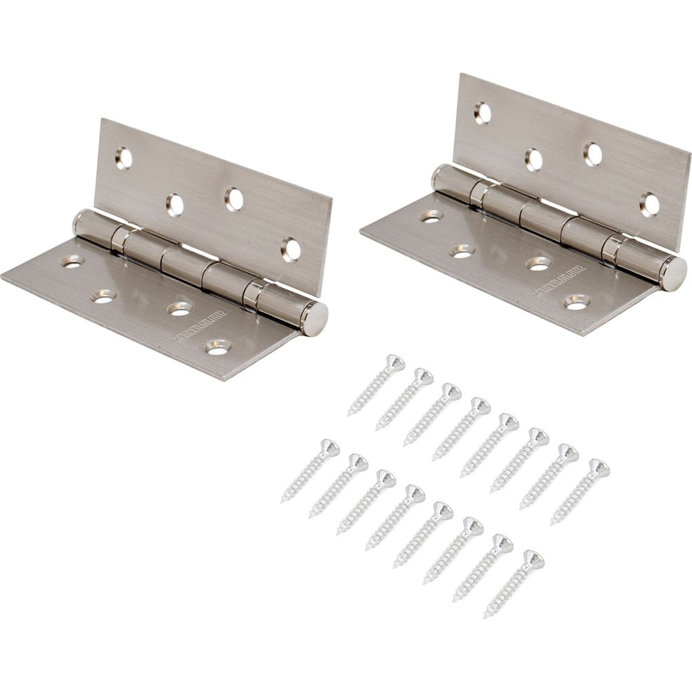 Изображение товара Дверная петля Аллюр 2043 (101x76) 2BB-FHP SN блистер, 2 подш., матовый никель, 2 шт. 13701