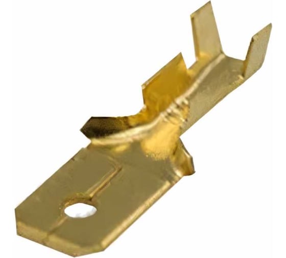 Изображение товара Плоская клемма REXANT штекер 6.3 мм 0,5-1.5 мм2 100 шт 08-0913