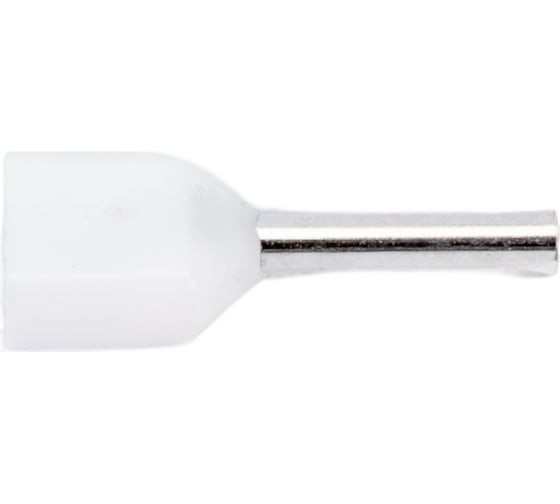 Изображение товара Штыревой втулочный изолированный наконечник REXANT F-8 мм 2х0.5 мм2 0.5-8/Ги2 белый 100 шт 08-2801