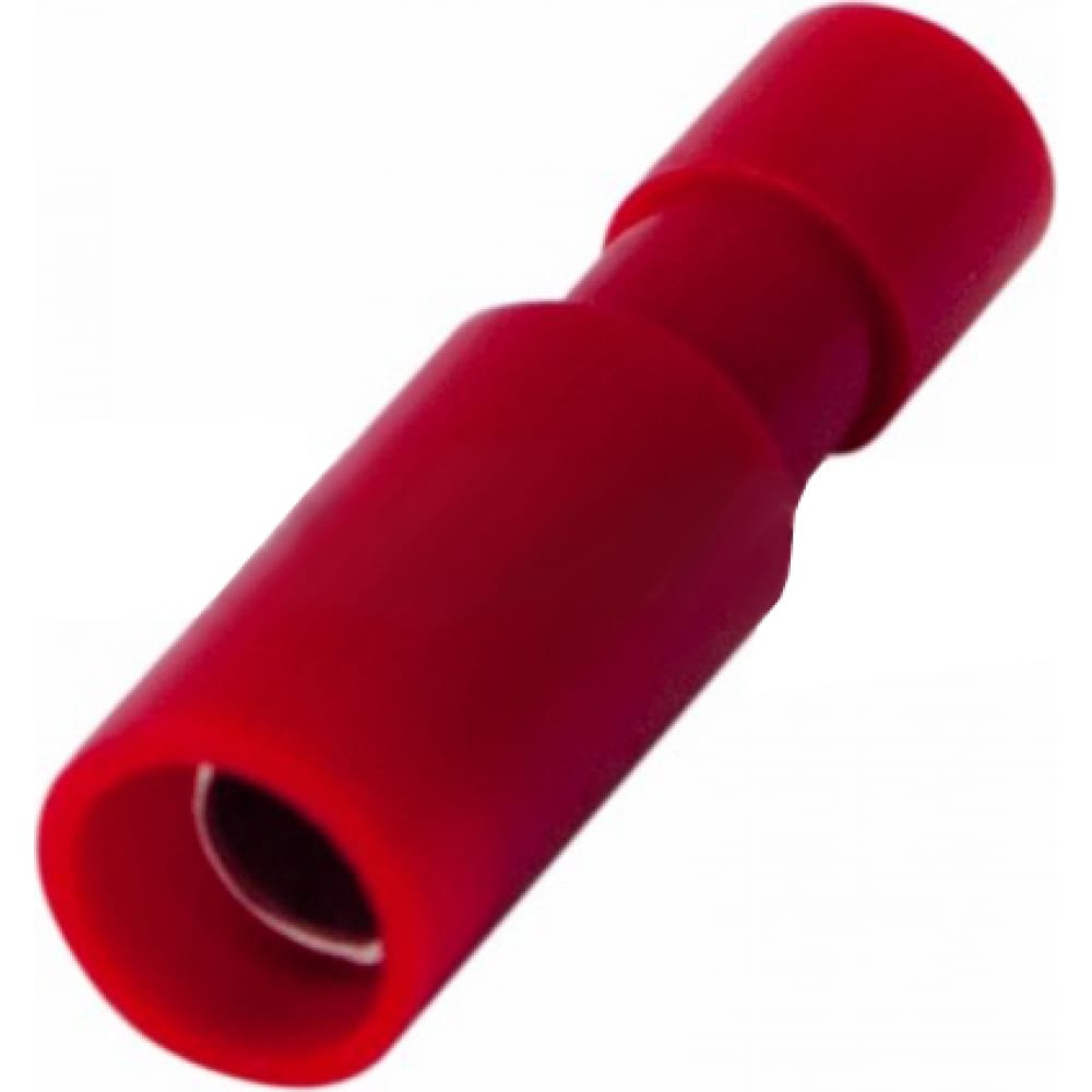 фото Штекерный разъем полностью изолированный штекер rexant 4 мм, 0.5-1.5 кв.мм, красный 08-0561
