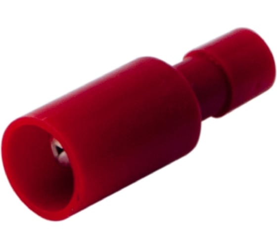 Изображение товара Штекерный полностью изолированный разъем REXANT штекер 4 мм 0.5-1.5 мм2, красный, 100 шт. 08-0561