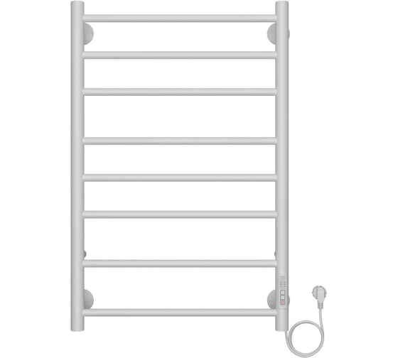 Изображение товара Электрический полотенцесушитель Azario PARMA 500/800 белый, R, 8 перекладин 00088236