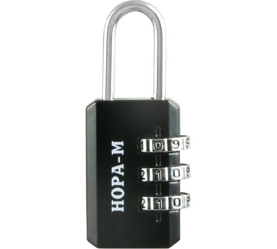 Изображение товара Навесной кодовый замок НОРА-М 602 черный 17070