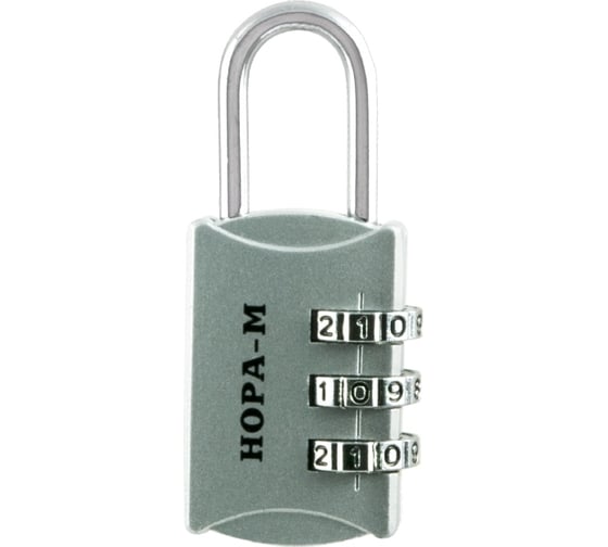 Изображение товара Навесной кодовый замок НОРА-М 607 серебро 17082