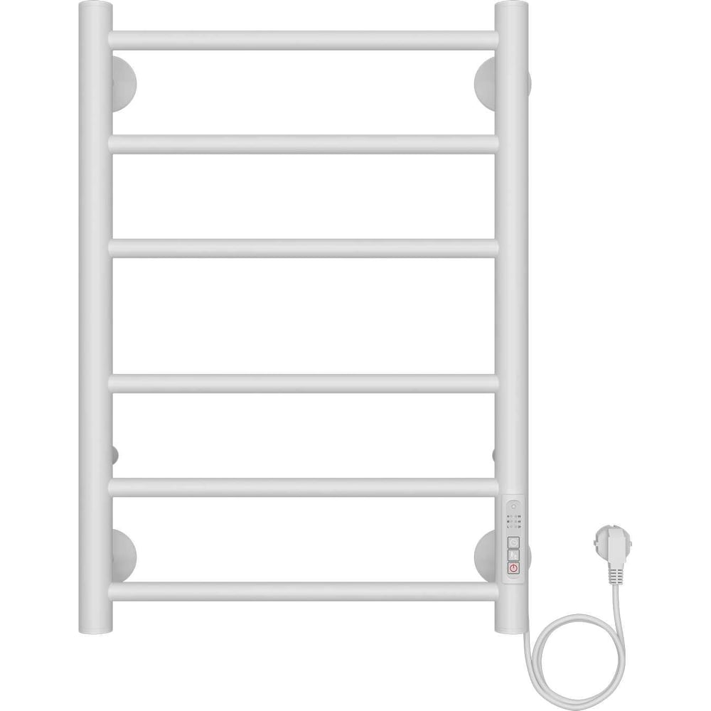 Изображение товара Электрический полотенцесушитель Azario PARMA 400/600 белый 6 перекладин для ванной