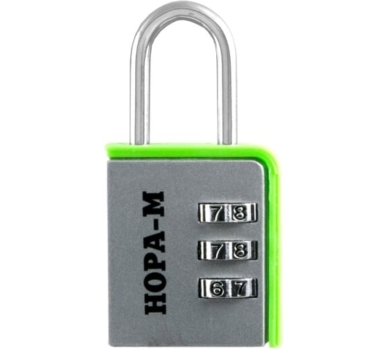 Изображение товара Навесной кодовый замок НОРА-М 616 серебро 17075