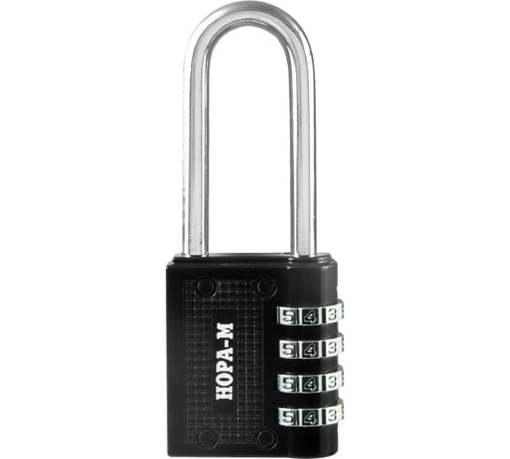 Изображение товара Навесной кодовый замок НОРА-М 619 черный 17076