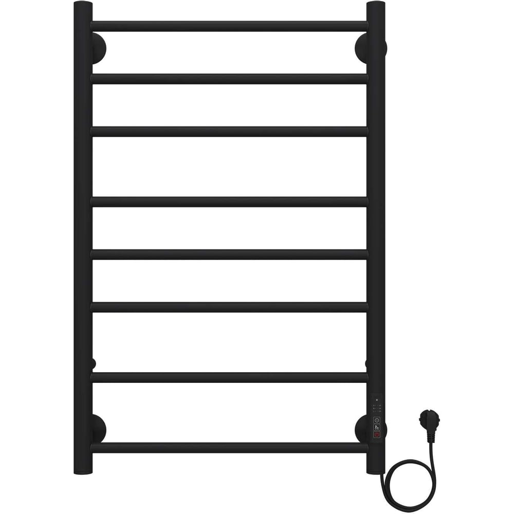Изображение товара Электрический полотенцесушитель Azario PARMA 500/800 черный 8 перекладин