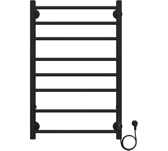 Изображение товара Электрический полотенцесушитель Azario PARMA 500/800 черный, R, 8 перекладин 00088237