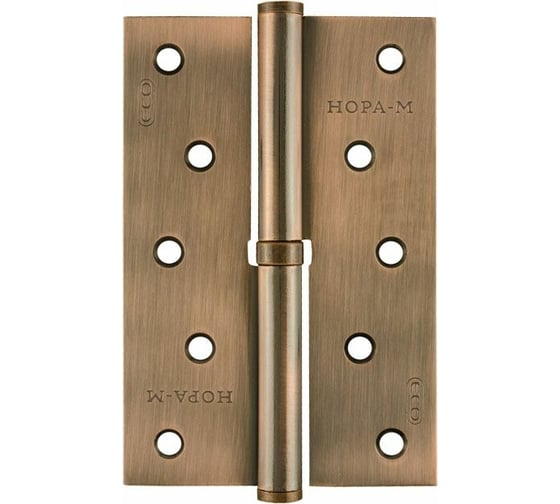 Изображение товара Дверные петли ЕСО НОРА-М 750-5"-FHP-ECO медное покрытие, правая 120х80х2,5 15455